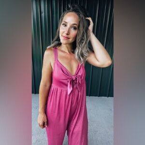 🤝Pink knot jumpsuit